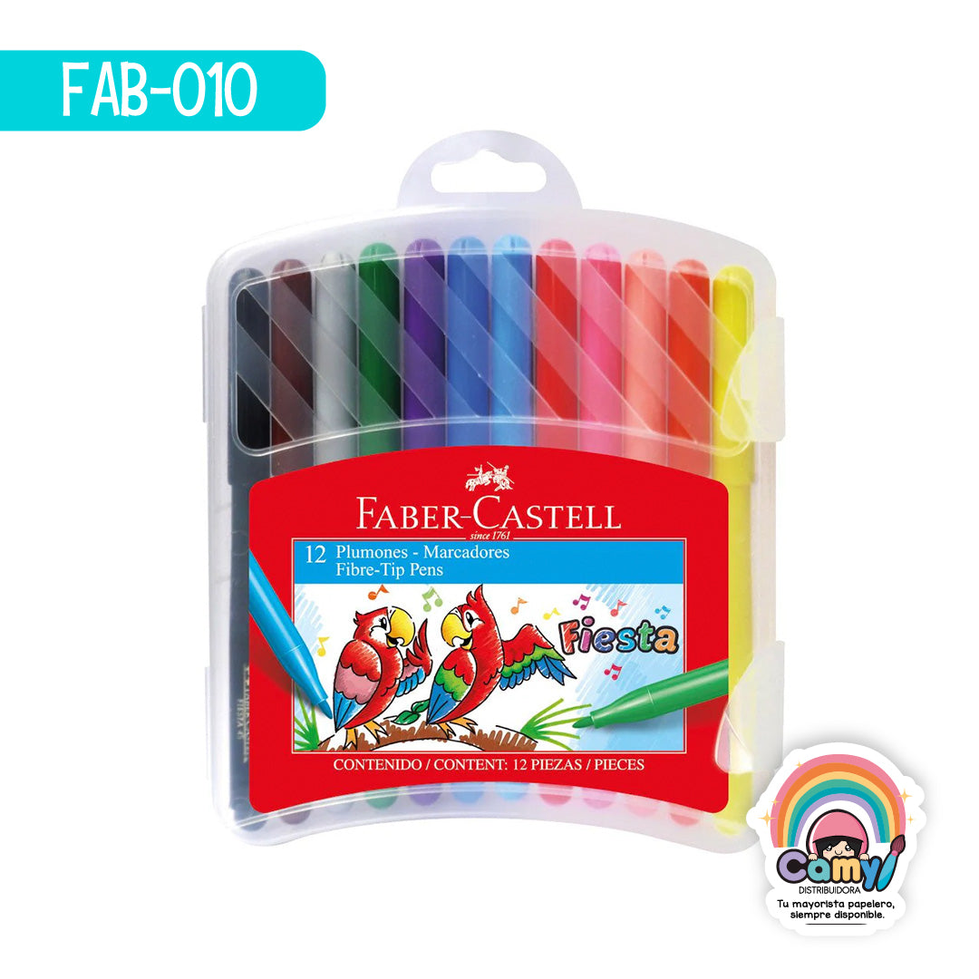 FAB-010 PLUMON FABER-CASTELL FIESTA 45 RIGIDO  C/12