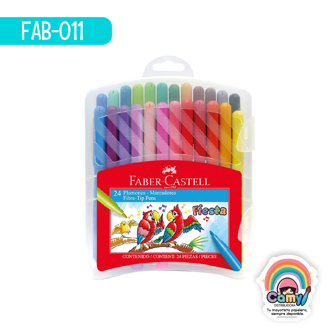 FAB-011 PLUMON FABER-CASTELL FIESTA 45 RIGIDO C/24