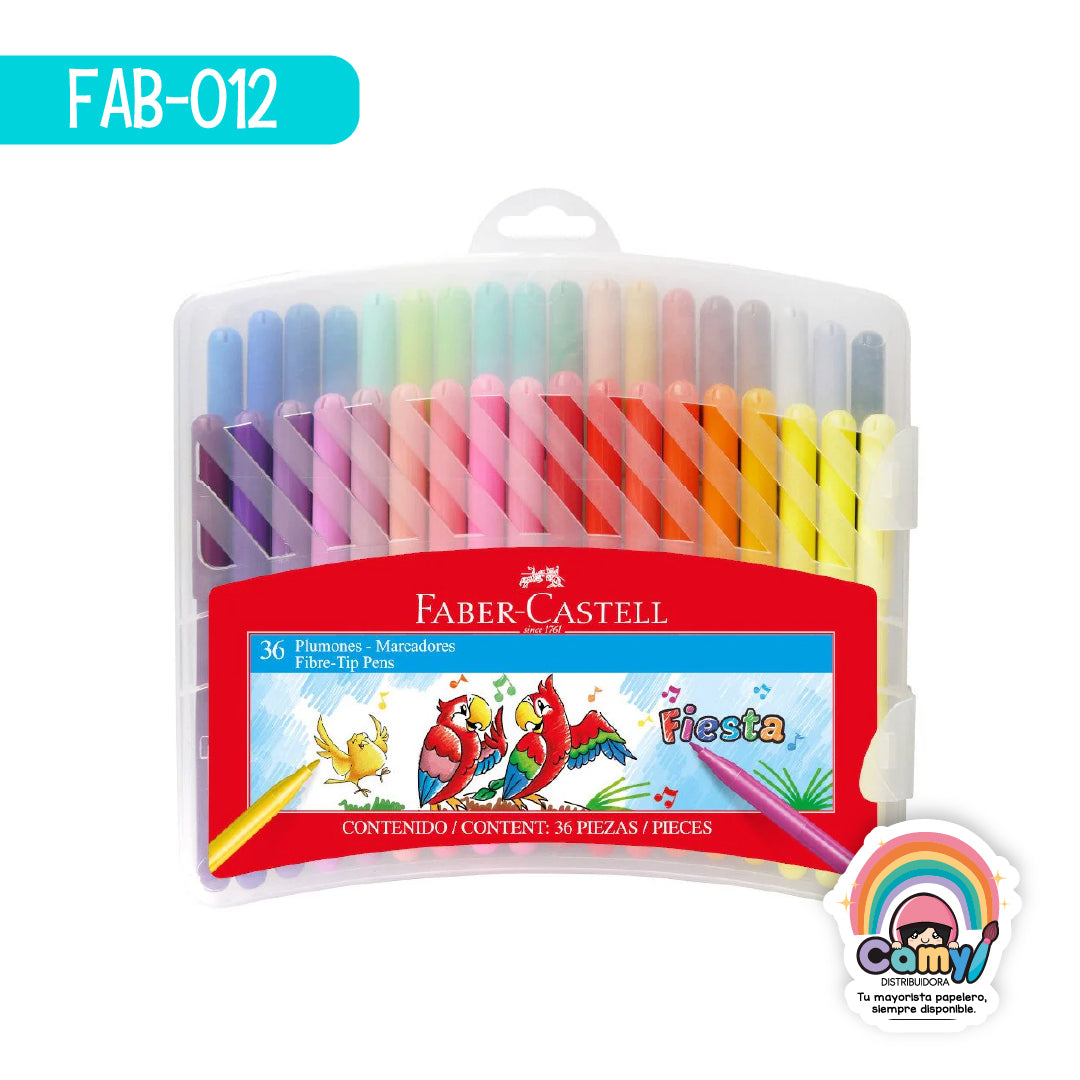 FAB-012 PLUMON FABER-CASTELL FIESTA 45 RÍGIDO C/36