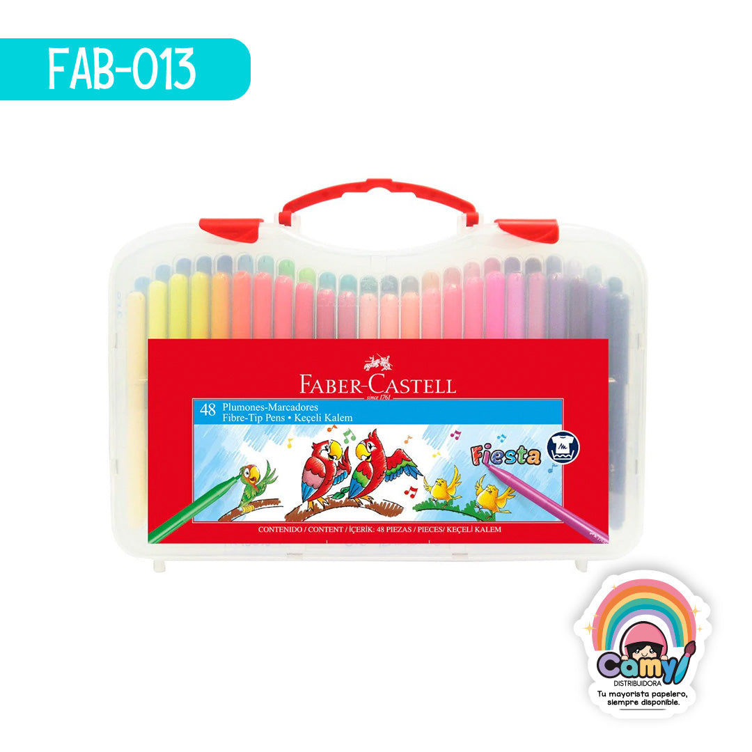 FAB-013 PLUMON FABER-CASTELL FIESTA 45 RÍGIDO C/48