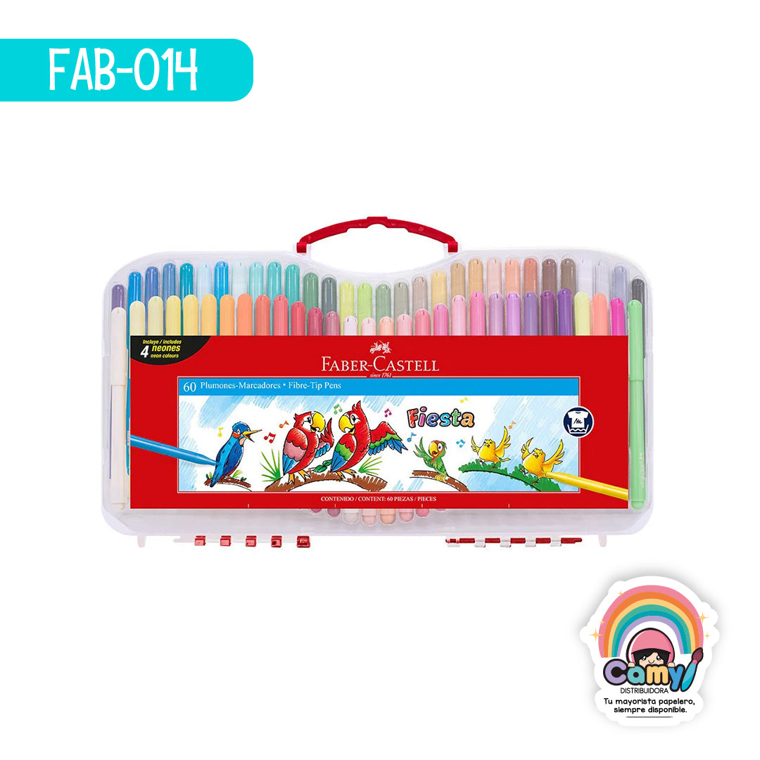 FAB-014 PLUMON FABER-CASTELL FIESTA 45 RÍGIDO C/60