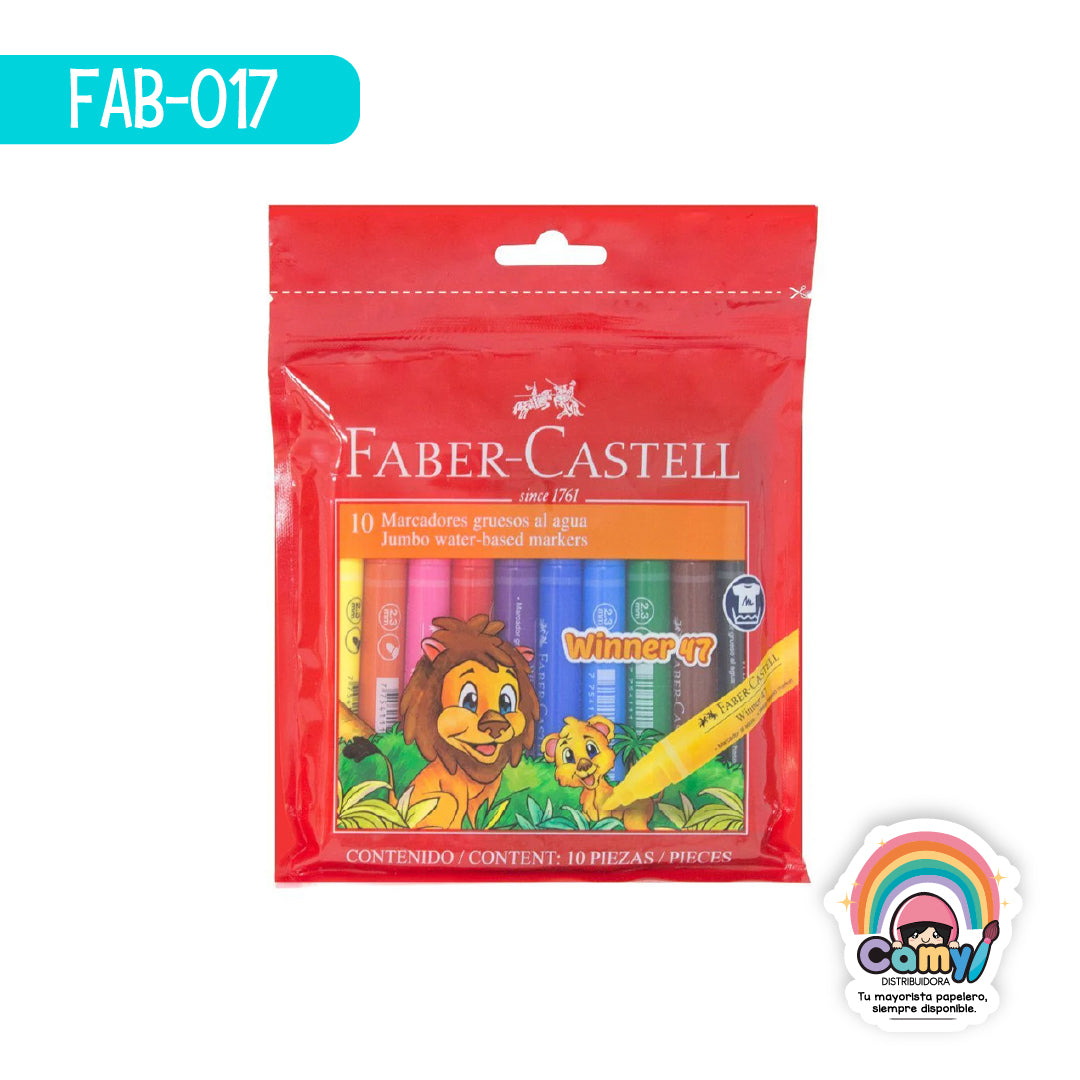 FAB-017 PLUMONES FABER-CASTELL GRUESOS WINNER 47 C/12