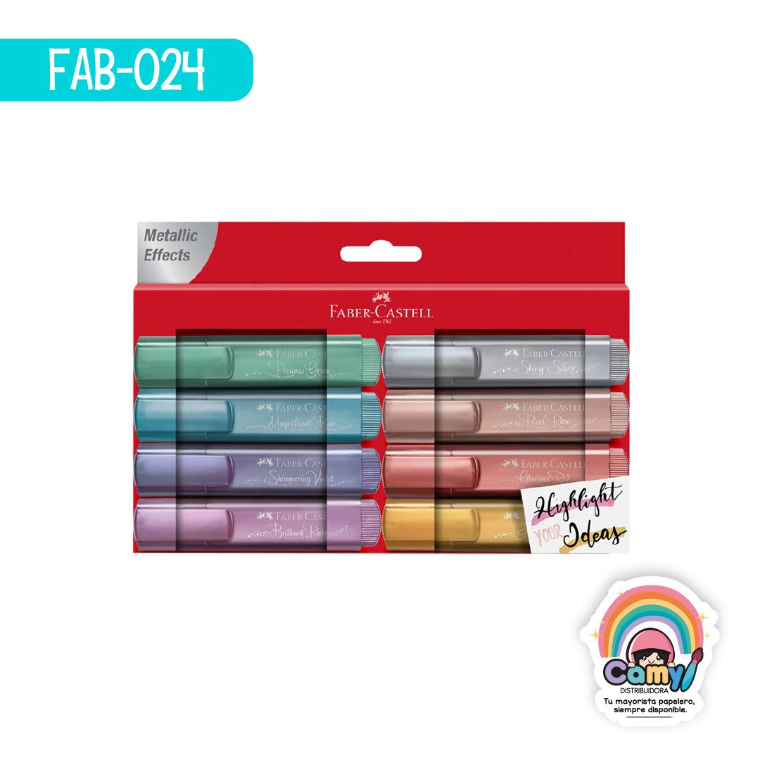 FAB-024 TEXTILINER FABER-CASTELL TL46 METÁLICO EST. C/ 8