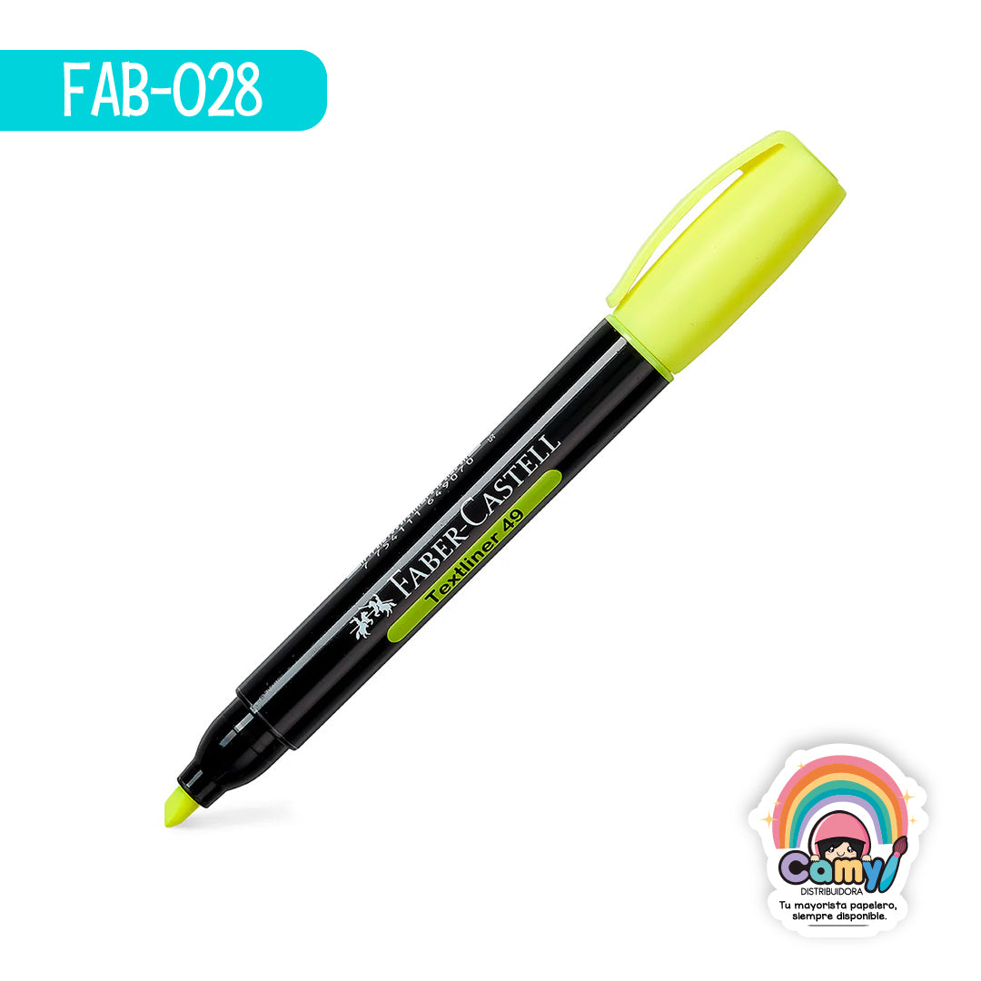 FAB-028 TEXTLINER FABER-CASTELL 49 AMARILLO C/12