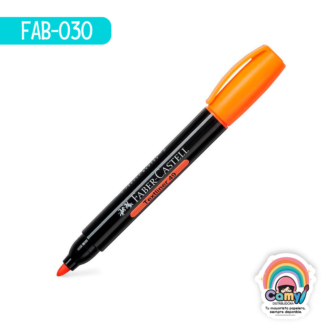 FAB-030 TEXTLINER FABER-CASTELL 49 NARANJA C/12