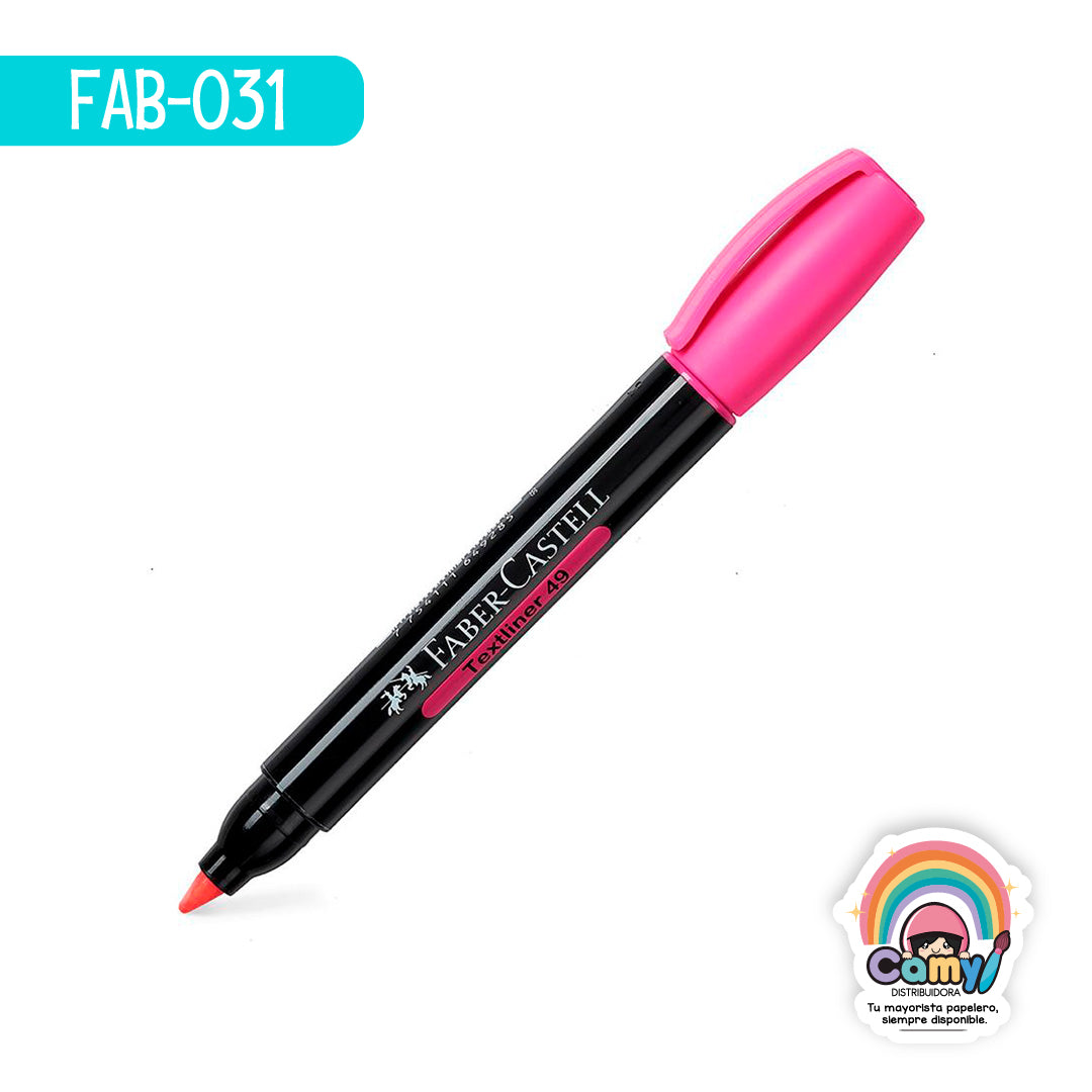 FAB-031 TEXTLINER FABER-CASTELL 49 ROSADO C/12
