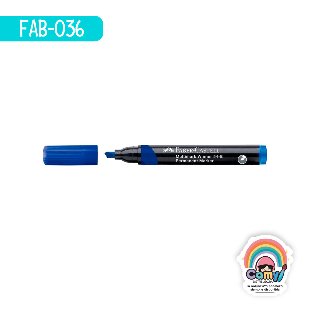 FAB-036 MARCADOR MULTIMARK WINNER 54E AZUL C/12. FABER-CASTELL