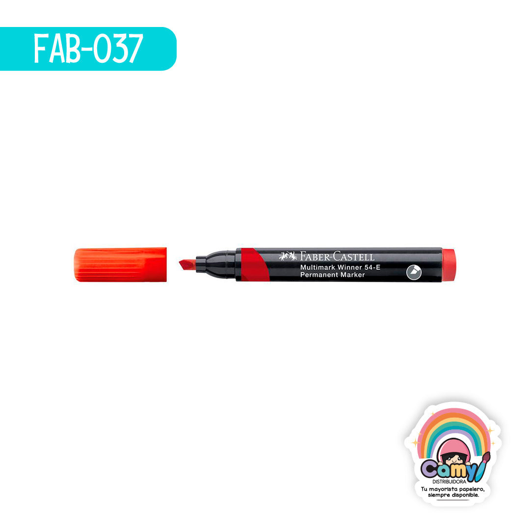 FAB-037 MARCADOR MULTIMARK WINNER 54E ROJO C/12. FABER-CASTELL