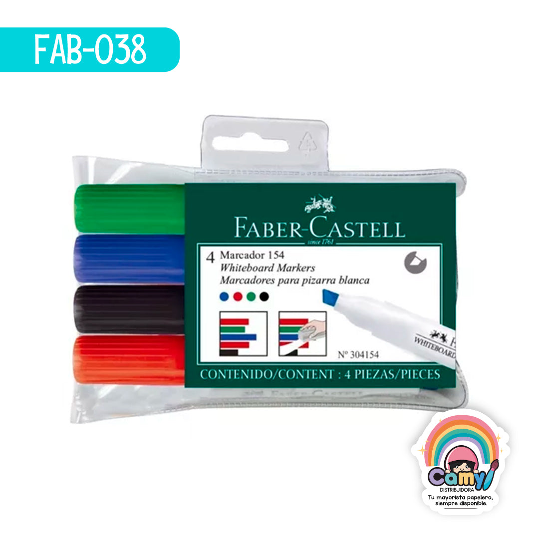 FAB-038 MARC.P/PIZARRA BLCA. WINNER 154 ESTUCHE C/4. FABER-CASTELL