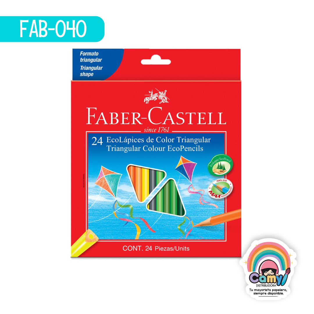 FAB-040 ECOLAPIZ FABER-CASTELL TRIANGULAR EST C/24