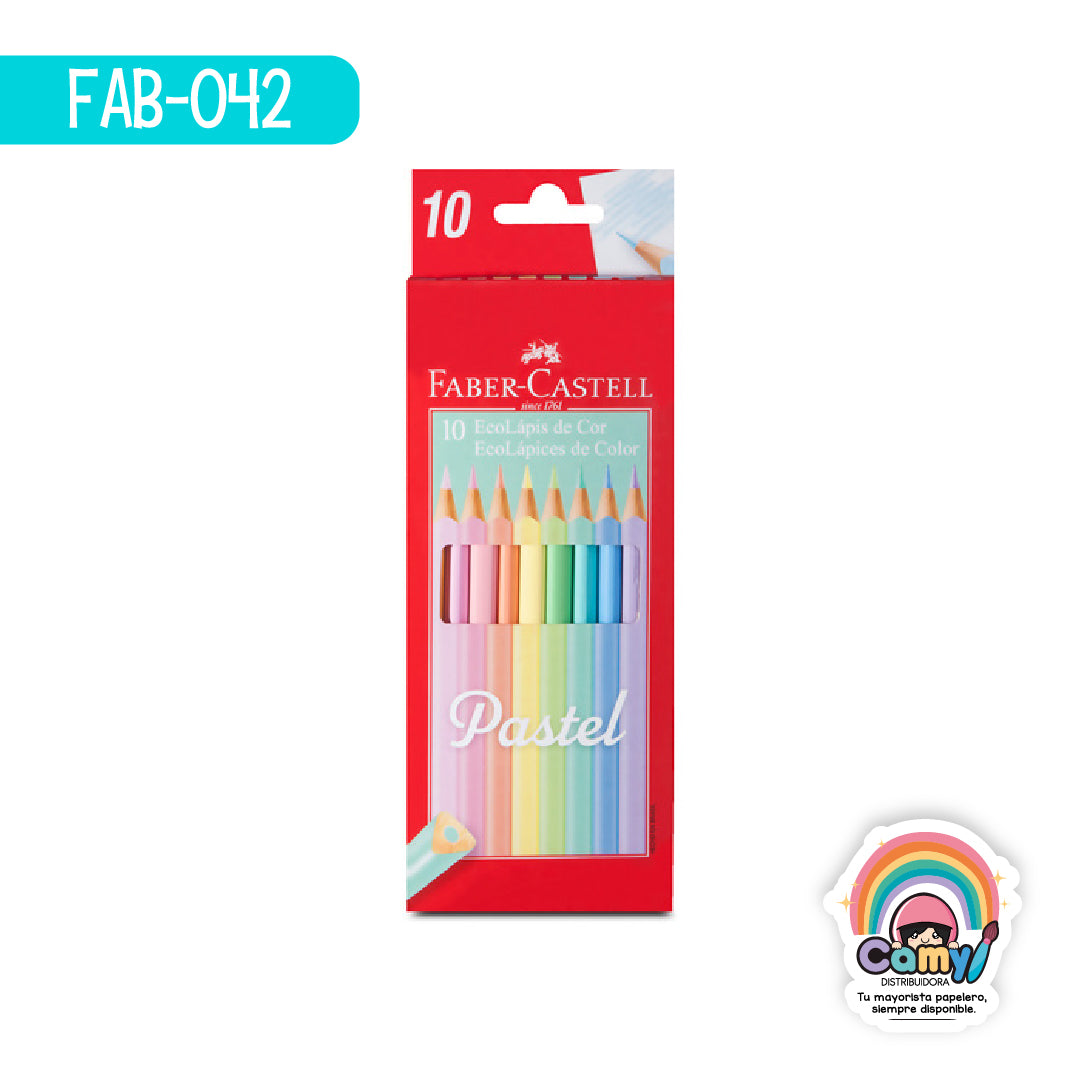 FAB-042 ECOLAPIZ FABER-CASTELL TRIANG PASTEL EST C/10