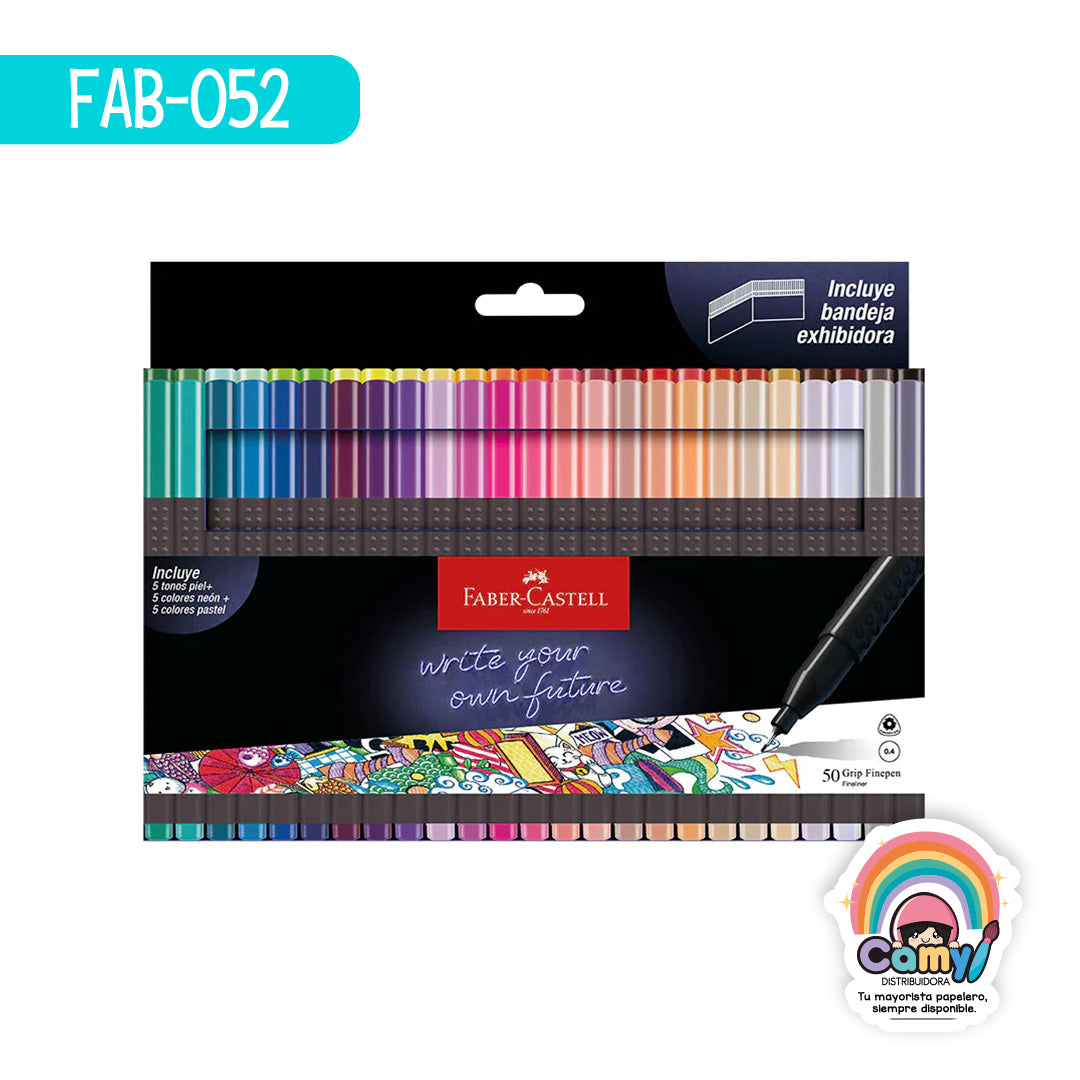 FAB-052 MARC. GRIP FINEPEN EST C/50. FABER-CASTELL