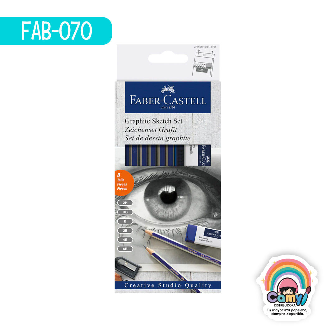 FAB-070 SET OJOS DE GRAFITO GOLDFABER C/8. FABER-CASTELL