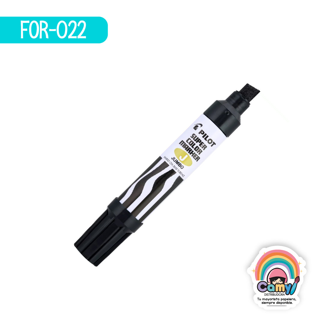FOR-022 PILOT MARCADOR JUMBO PERM. RECARGAB NGR.