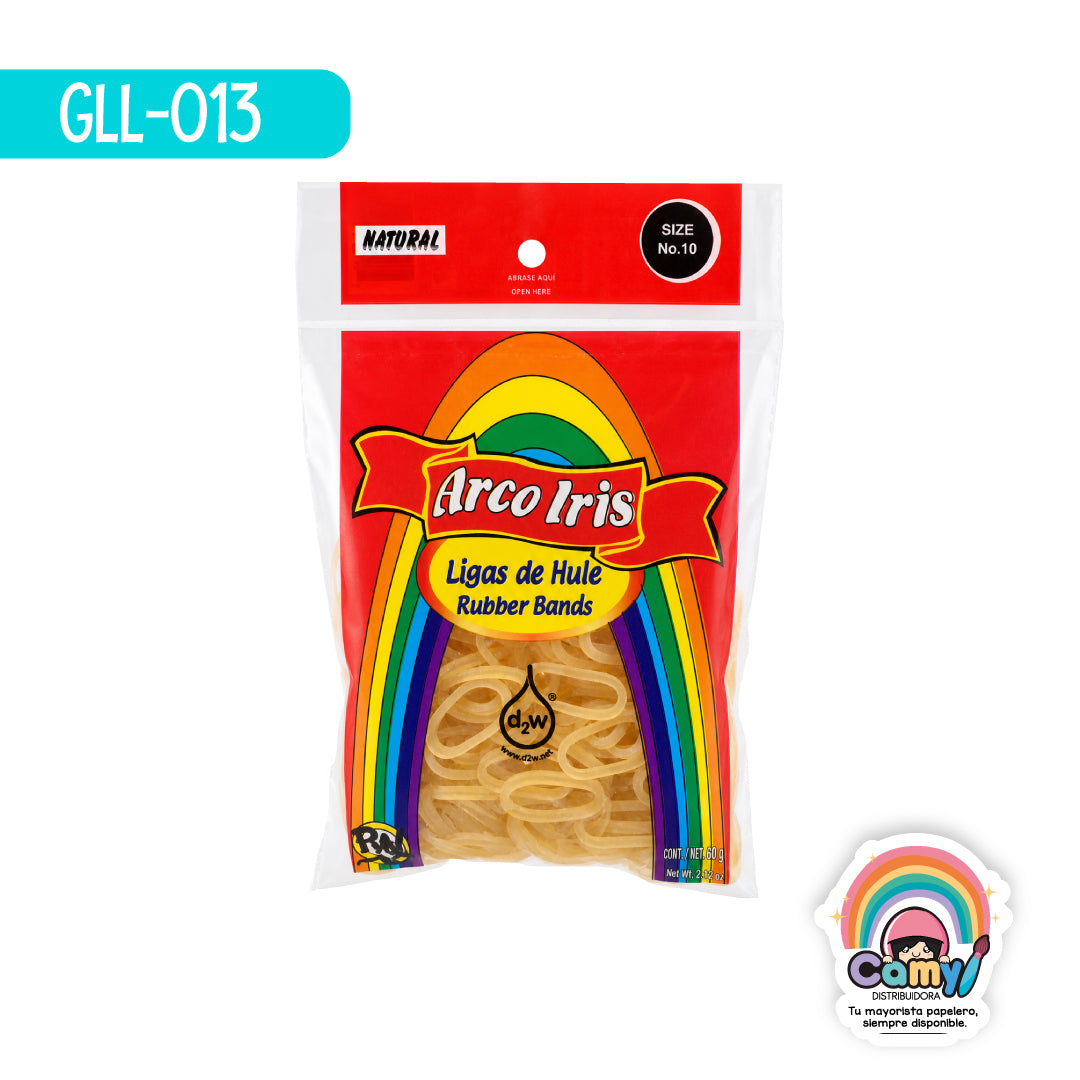 GLL-013 LIGA DE HULE N.10 NATURAL 80 GR ARCO IRIS
