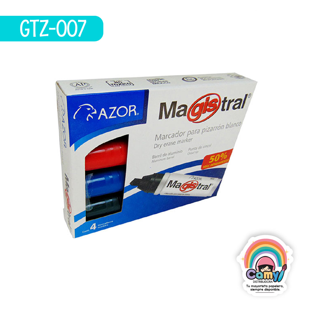 GTZ-007 MARCADOR ALUMINIO MAGISTRAL EST C/4 SURT AZOR