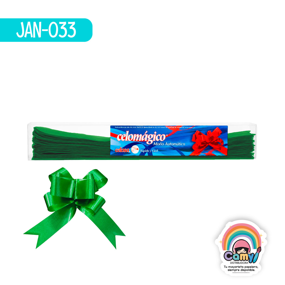 JAN-033 CELOMAGICO METALICO LISO MED C/50 VERDE JANEL