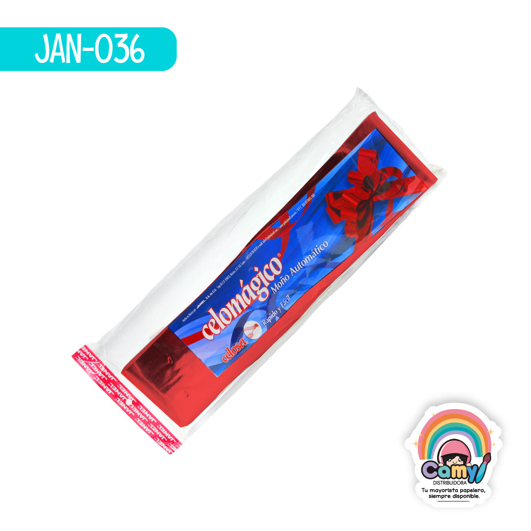 JAN-036 CELOMAGICO MET LISO JUMBO C/10 ROJO JANEL