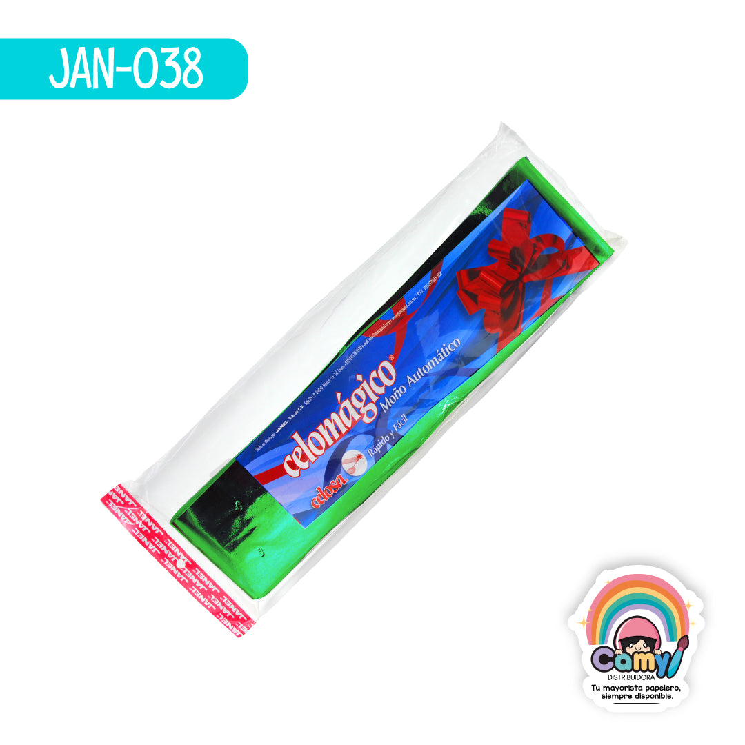 JAN-038 CELOMAGICO MET LISO JUMBO C/10 VERDE JANEL