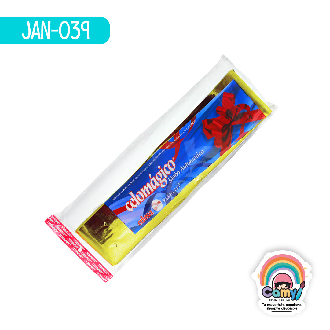 JAN-039 CELOMAGICO MET LISO JUMBO C/10 ORO JANEL