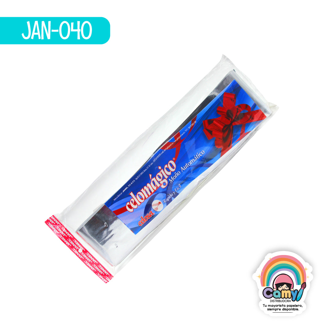 JAN-040 CELOMAGICO MET LISO JUMBO C/10 PLATA JANEL