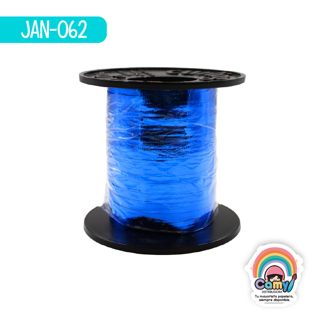 JAN-062 CURLING METALICO #1 C/200 M AZUL JANEL