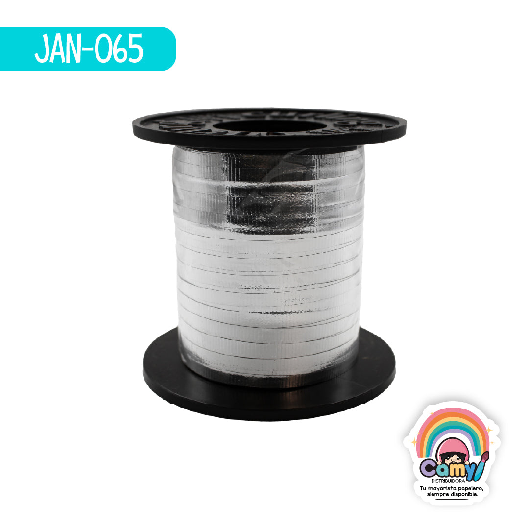 JAN-065 CURLING METALICO #1 C/200 M PLATA JANEL