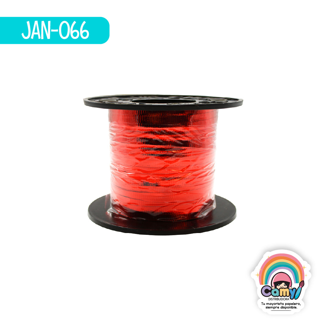 JAN-066 CURLING METALICO #1 C/100 M ROJO JANEL