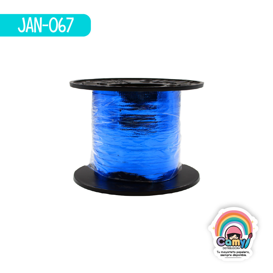 JAN-067 CURLING METALICO #1 C/100 M AZUL JANEL