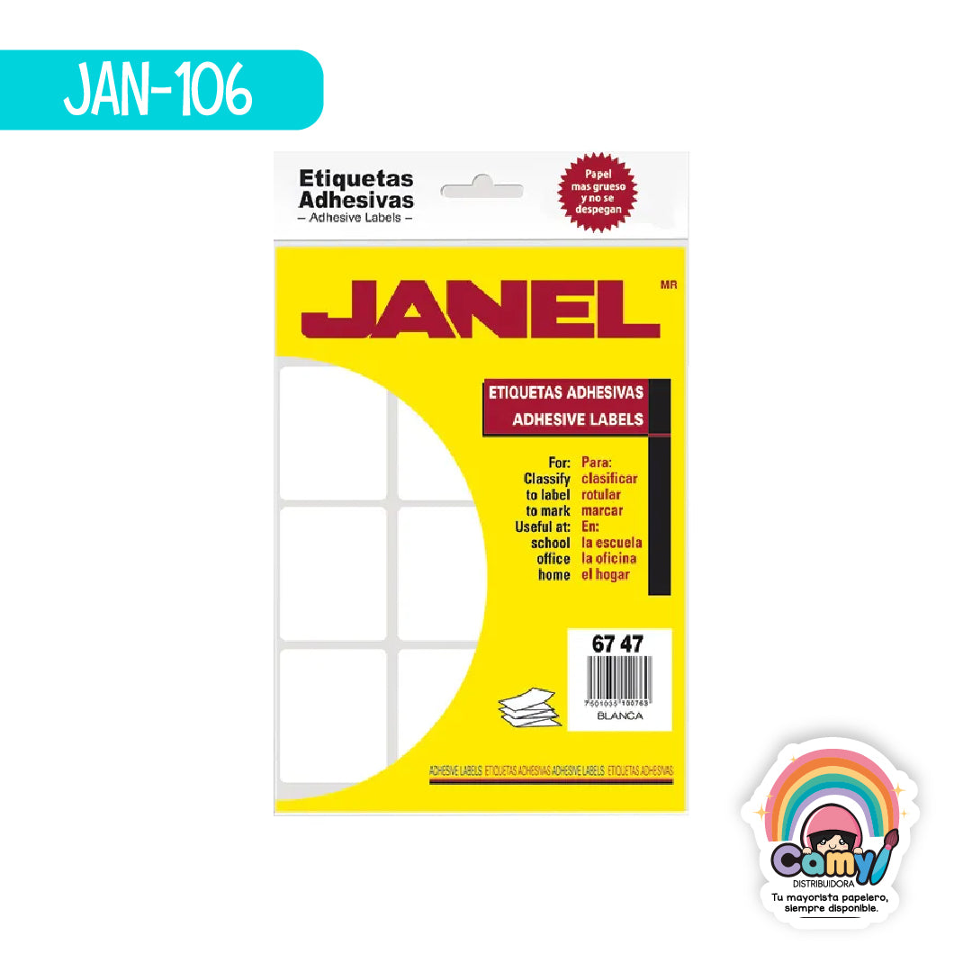 JAN-106 ETIQUETA CLASICA 67MMX47MM JANEL