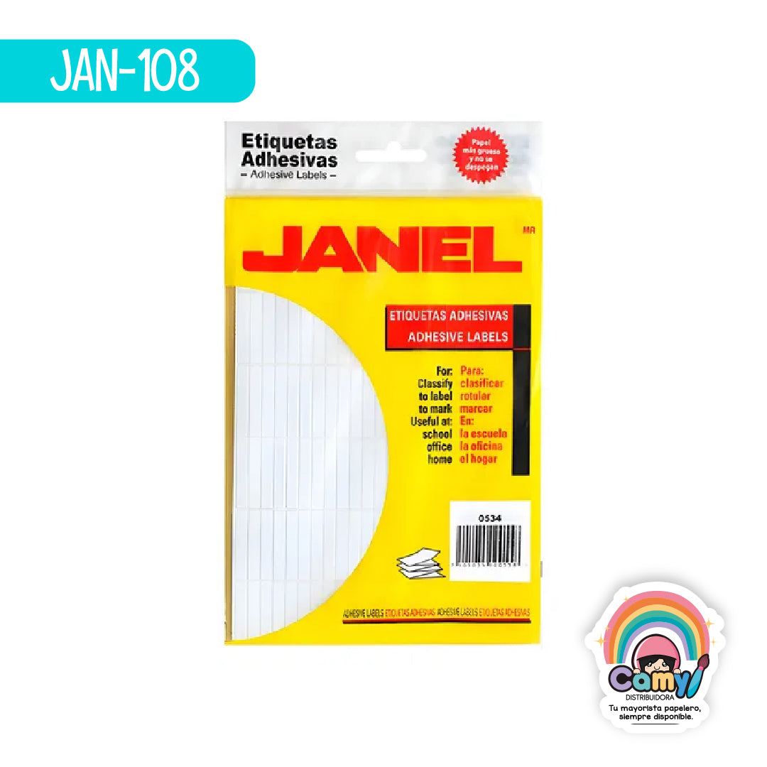 JAN-108 ETIQUETA CLASICA 5MMX34MM JANEL