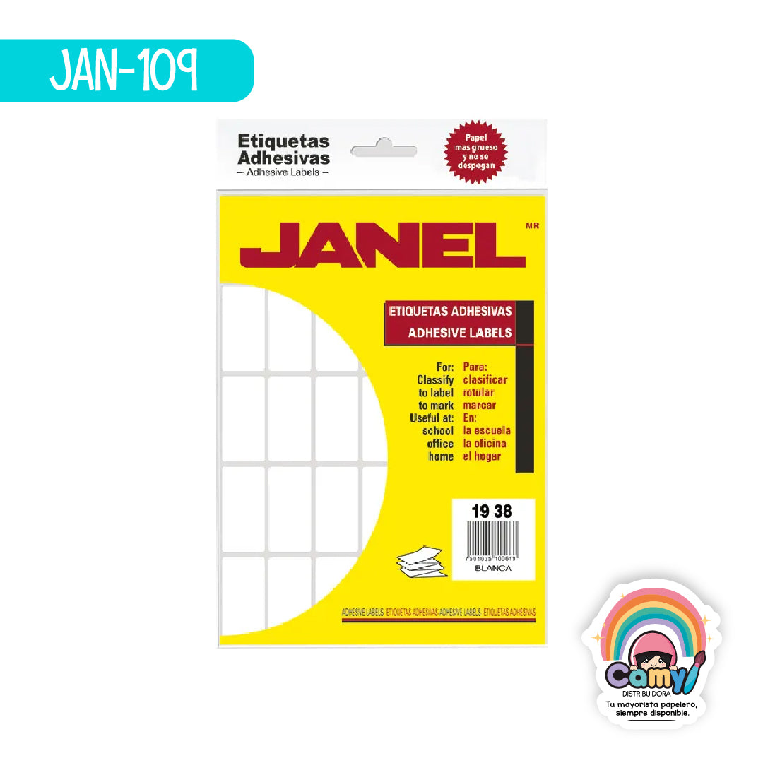 JAN-109 ETIQUETA CLASICA 19MMX38MM JANEL