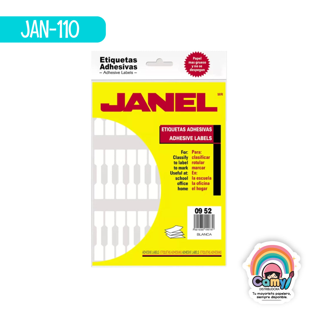 JAN-110 ETIQUETA CLASICA 09MMX52MM JANEL