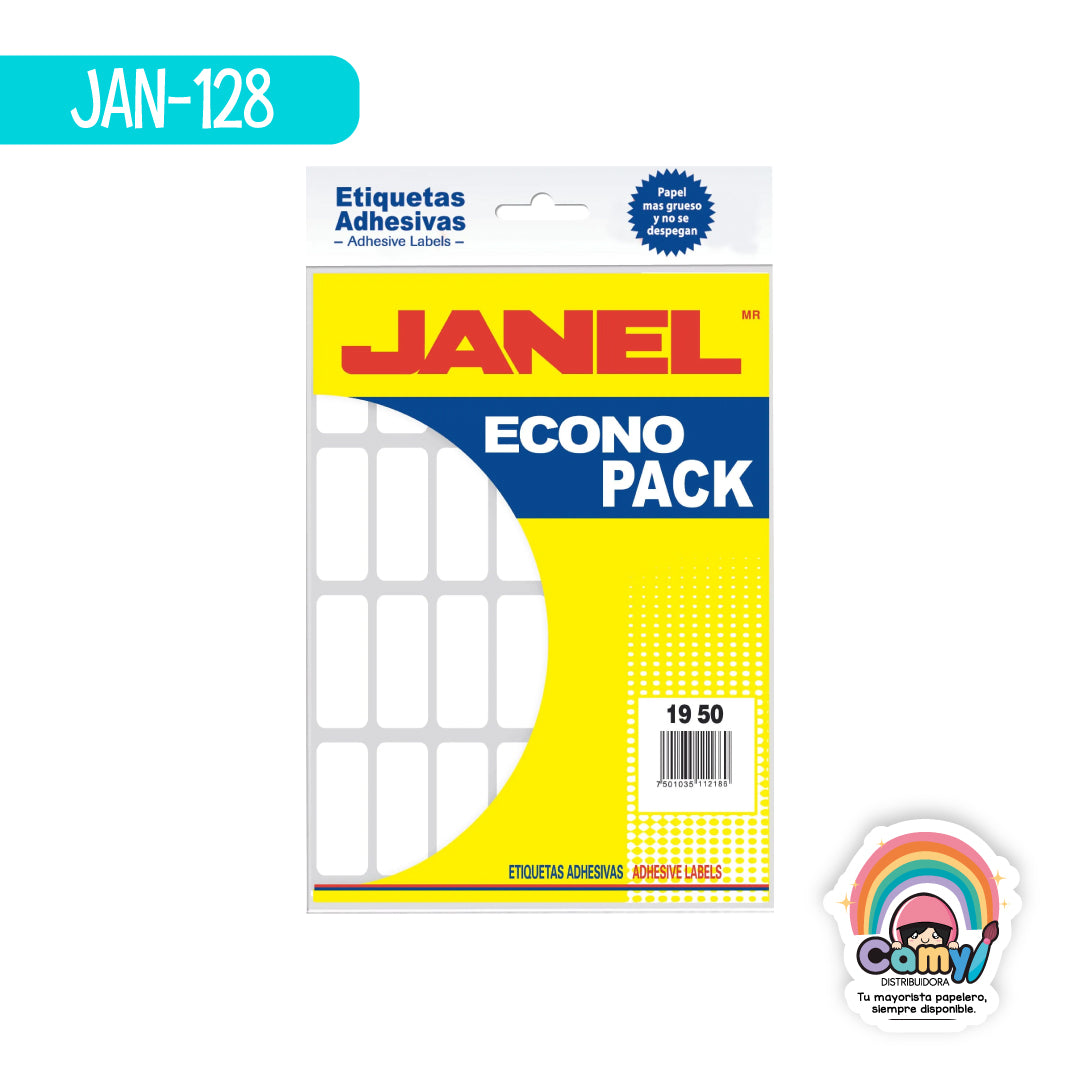 JAN-128 ETIQ ECONOPACK BCA  19MMX50MM JANEL