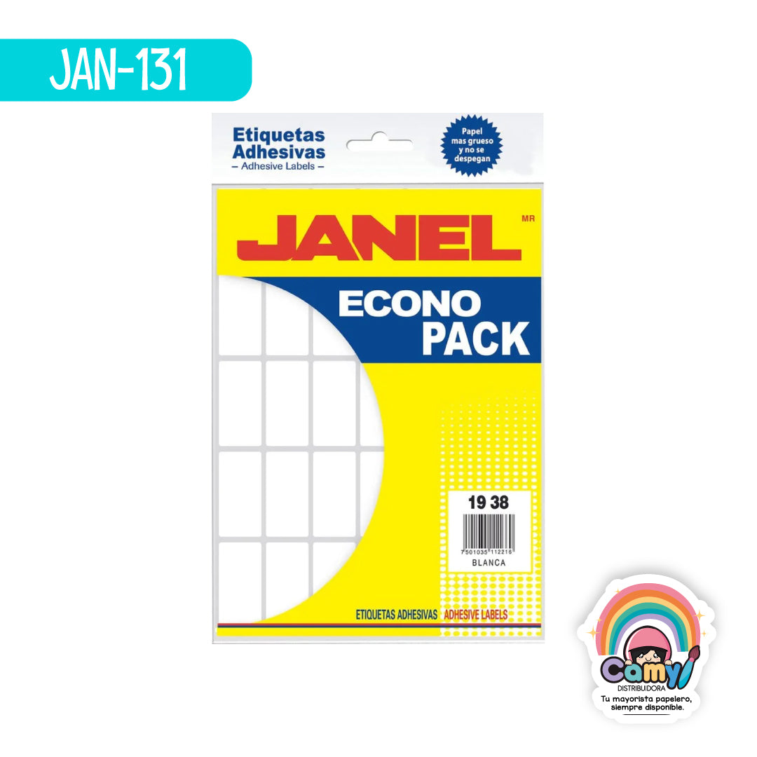 JAN-131 ETIQ ECONOPACK BCA  19MMX38MM JANEL