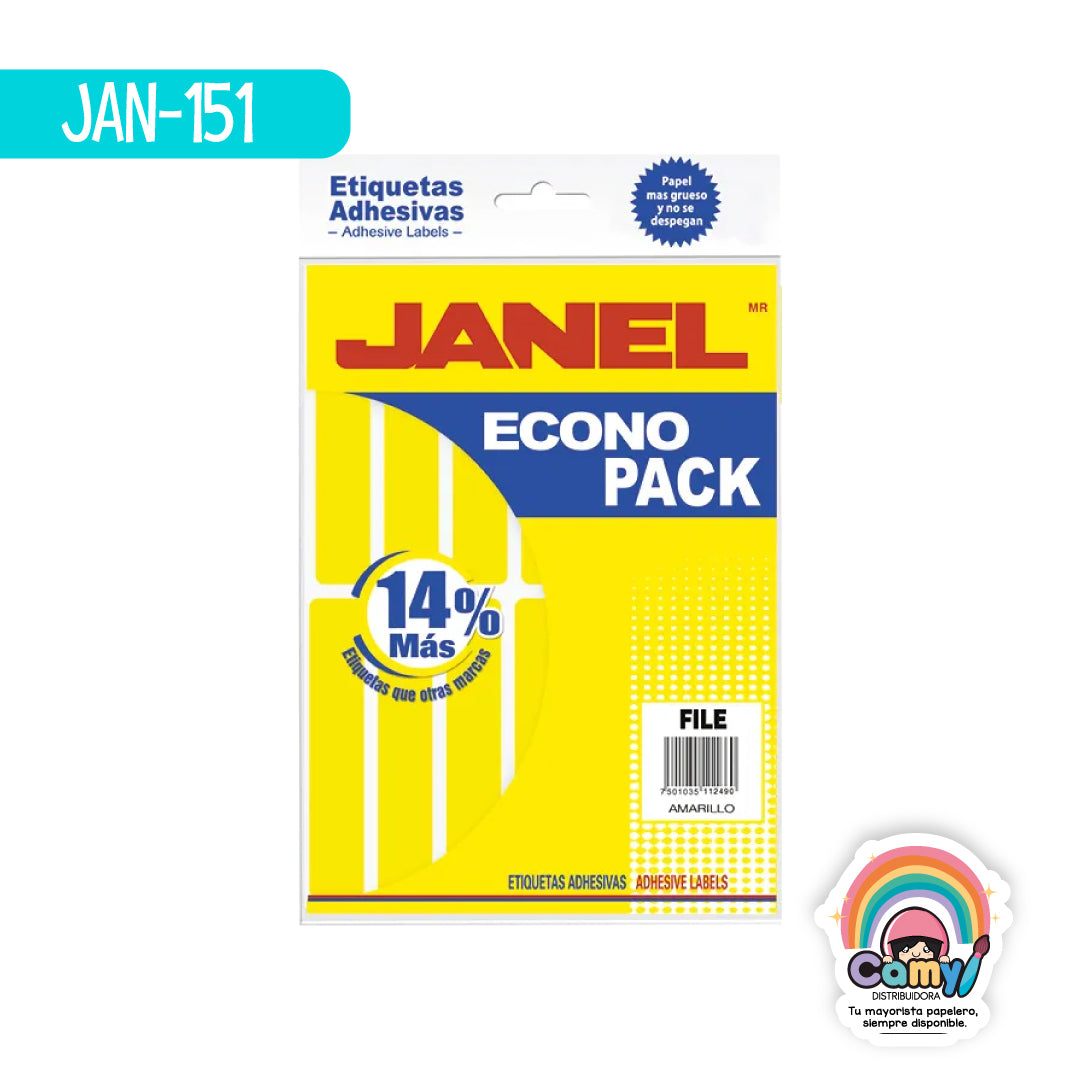 JAN-151 ETIQ ECONO AMA 20MMX105MM FILE JANEL