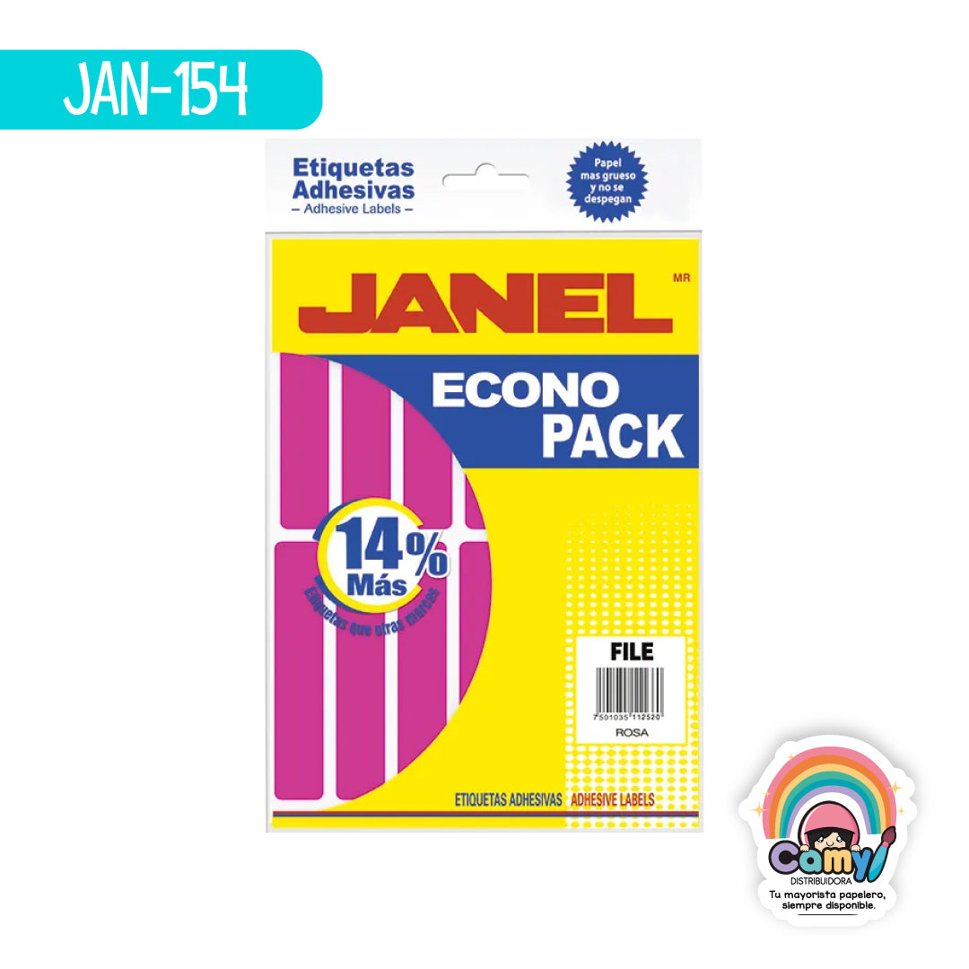 JAN-154 ETIQ ECONO RSA 20MMX105MM FILE JANEL