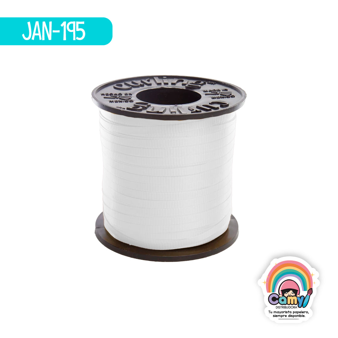 JAN-195 CURLING LISO BLANCO Ñ1 C/100 M JANEL
