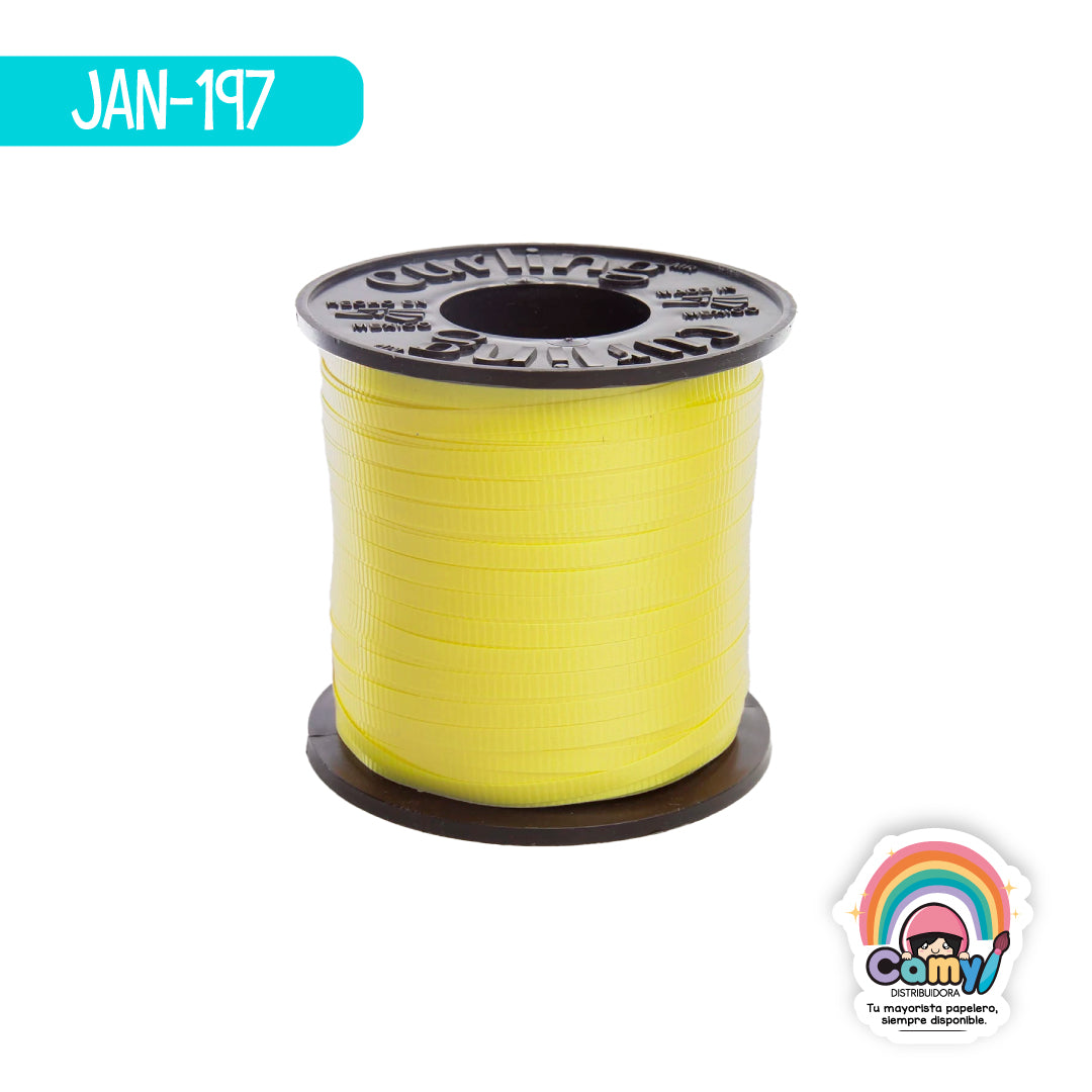 JAN-197 CURLING LISO Ñ1 C/100 M AMARILLO JANEL