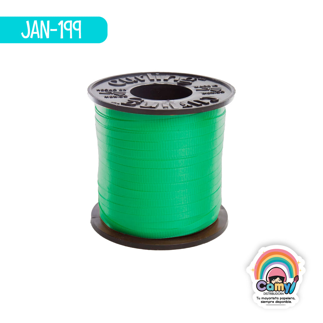 JAN-199 CURLING LISO Ñ1 C/100 M VERDE BANDERA JANEL