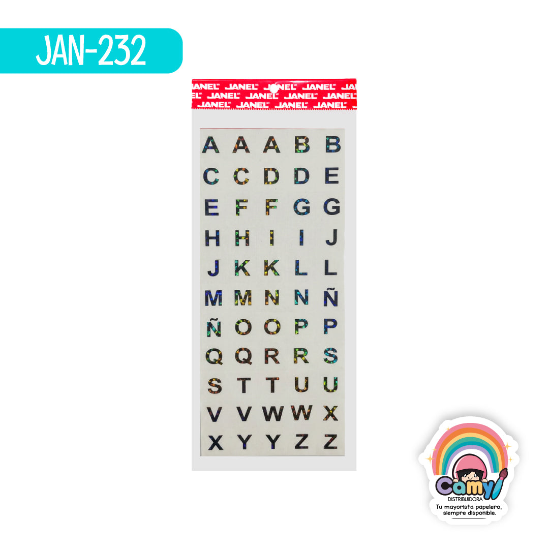 JAN-232 CALC CH. B/N LETRA M01 BL C/2 JANEL