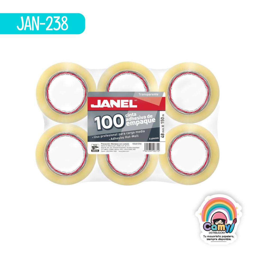 JAN-238 CINTA LINEA 100 TRANSP 48X150M JANEL