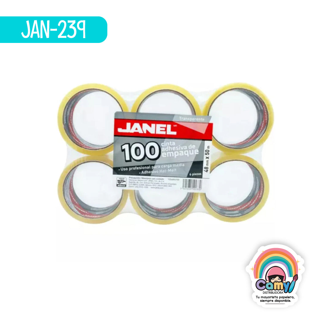 JAN-239 CINTA LINEA 100 TRANSP 48X50M JANEL