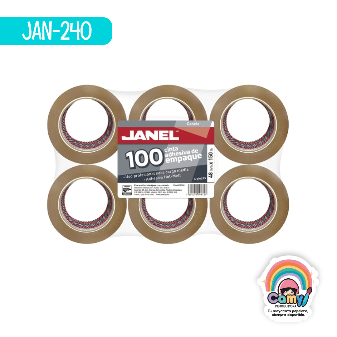 JAN-240 CINTA LINEA 100 CANELA 48X150M JANEL