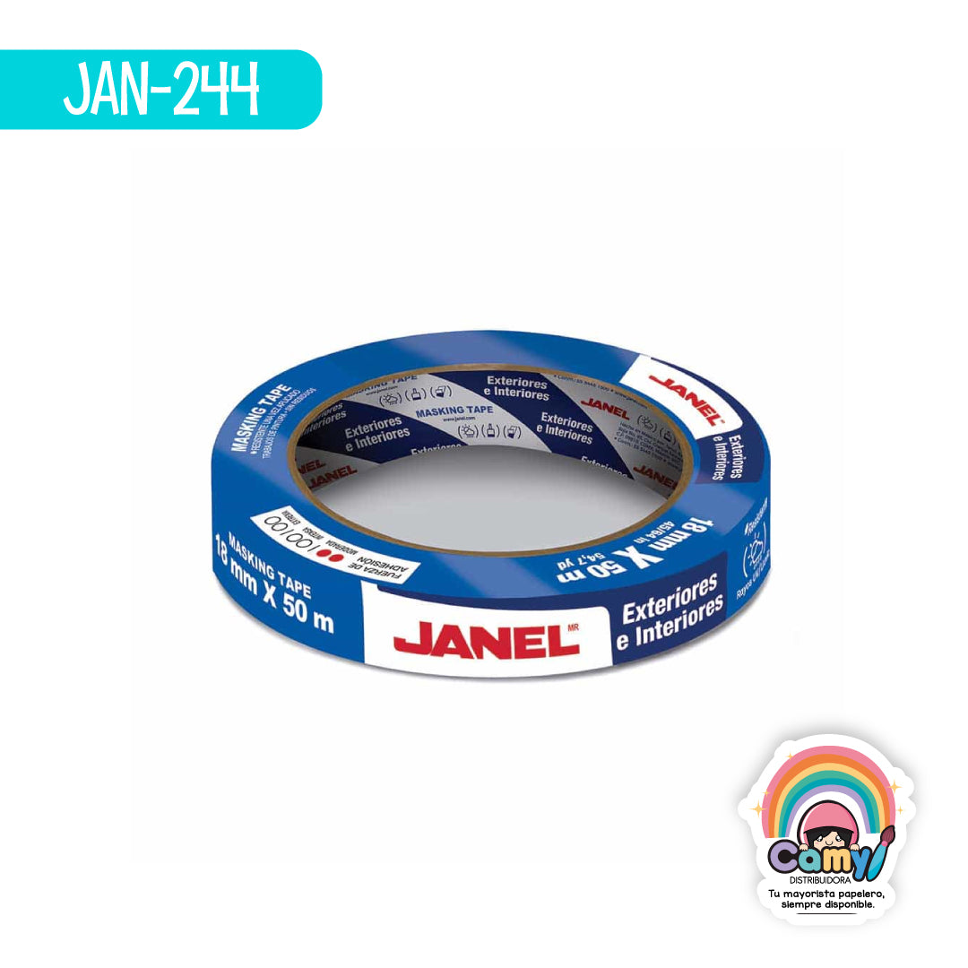 JAN-244 MASKING TAPE AZUL 18X50 JANEL
