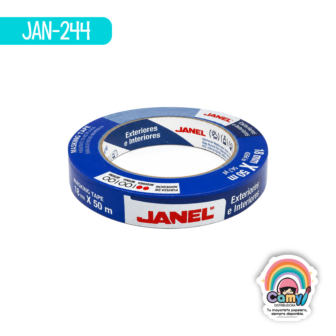 JAN-244 MASKING TAPE AZUL 18X50 JANEL