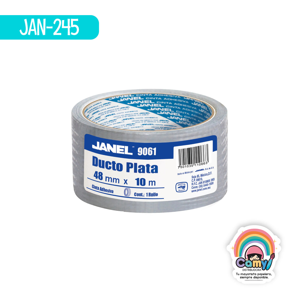 JAN-245 DUCTO PLATA 9061 48 MM X 10 M