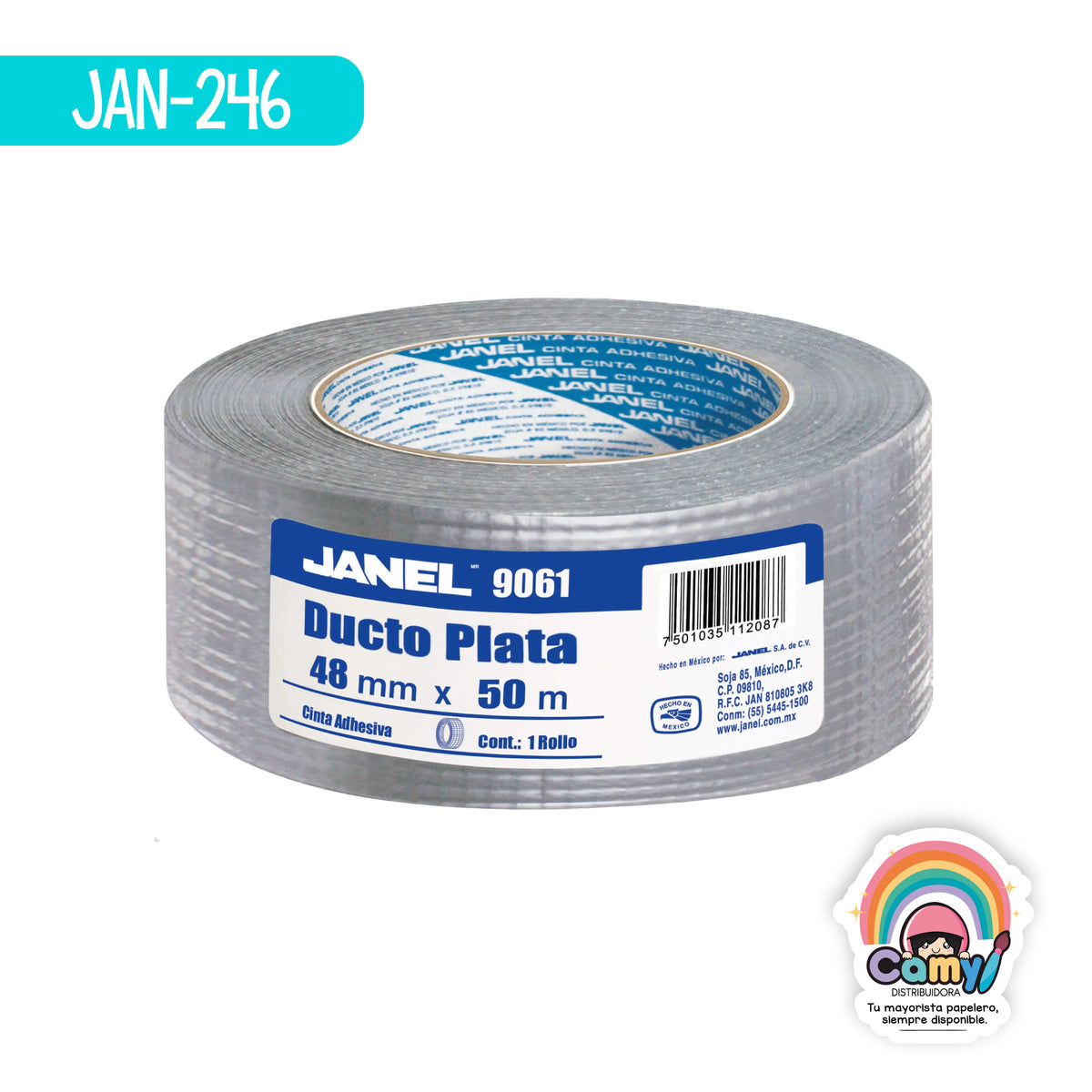 JAN-246 DUCTO PLATA 9061 48 MM X 50 M