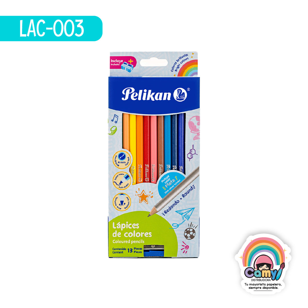 LAC-003 LPZ COLORES PELIKAN C/12+1LARGOS