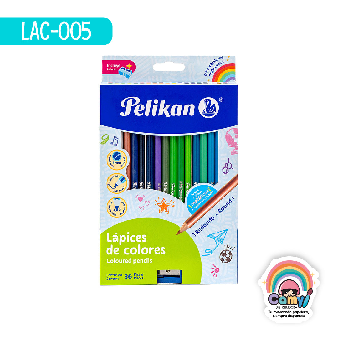 LAC-005 LPZ COLORES PELIKAN C/36 LARGOS